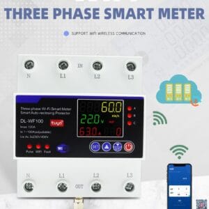Aptomat ba pha 100A wifi Tuya Smart